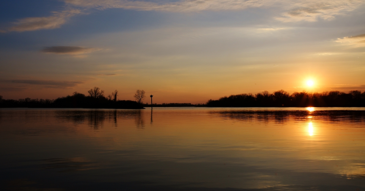 sunset from fort smith arkansas river