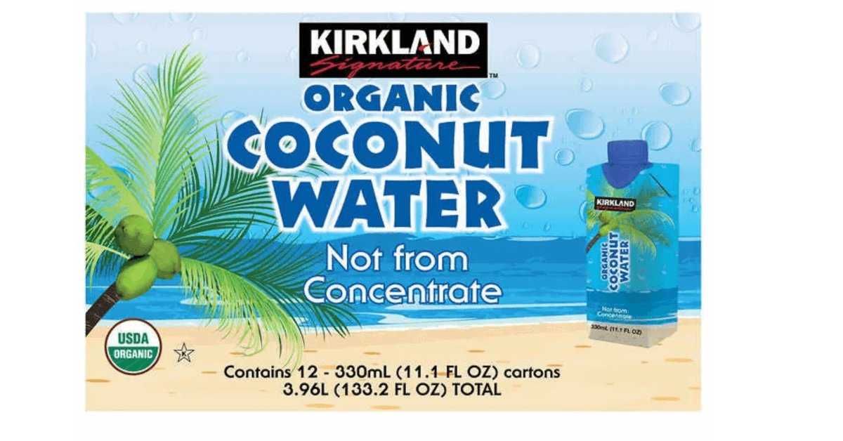 Kirkland organic coconut water