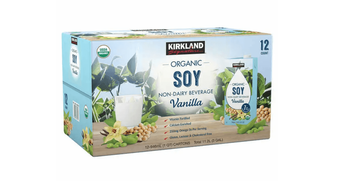 costco Kirkland organic soy vanilla beverage