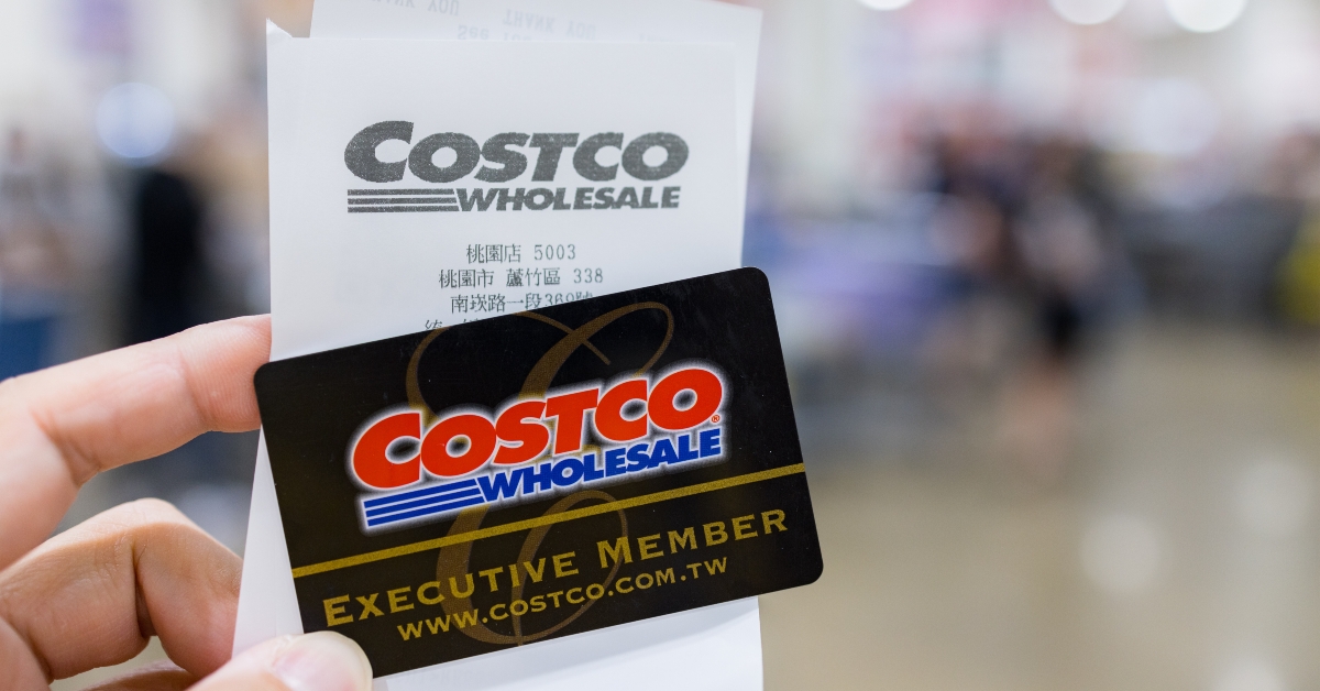 Black membership card in Costco wholesale store