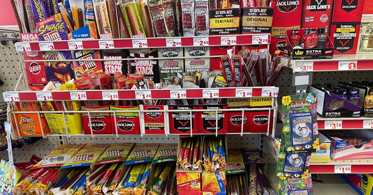  salty meat snack section 