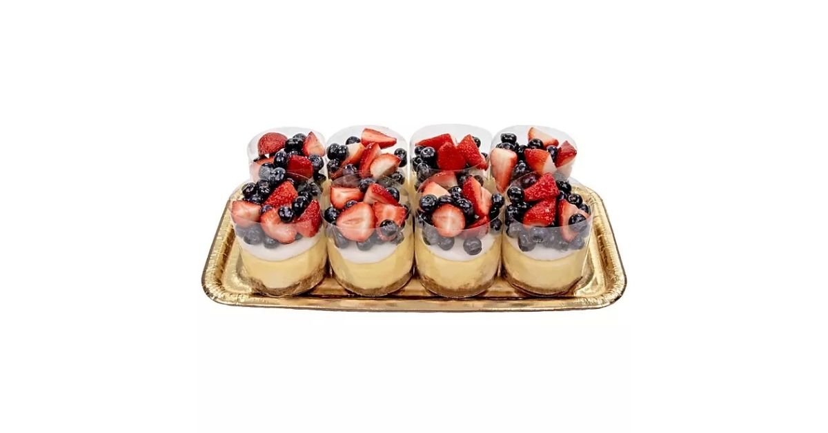 fruit topped new york style cheesecakes