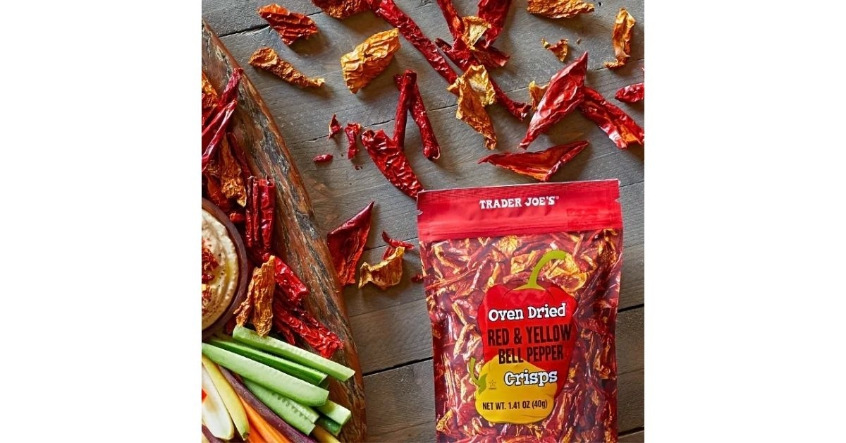 Oven Dried Red & Yellow Bell Pepper Crisps