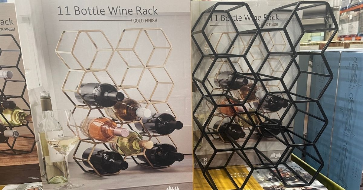 a display of bottle wine rack
