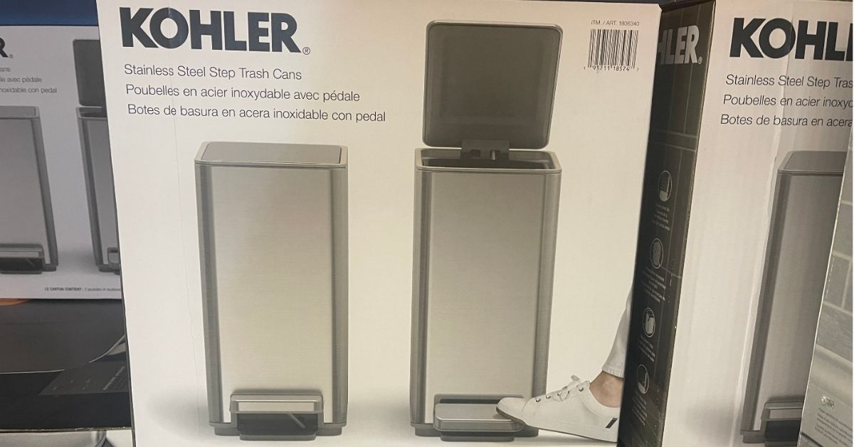stainless steel step trash cans