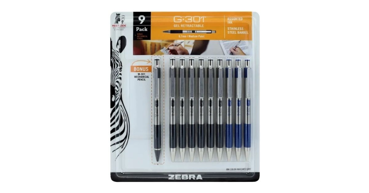 Zebra G-301 Retractable Gel Pens