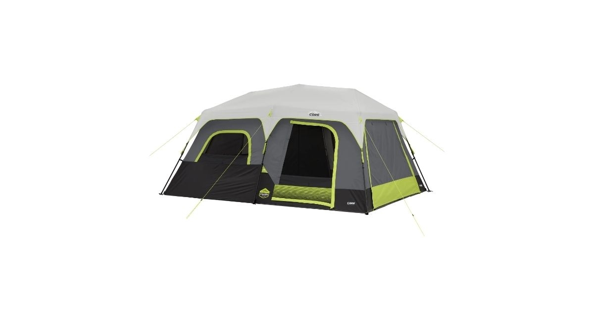 CORE Equipment 10-person Lighted Instant Cabin Tent with Awning