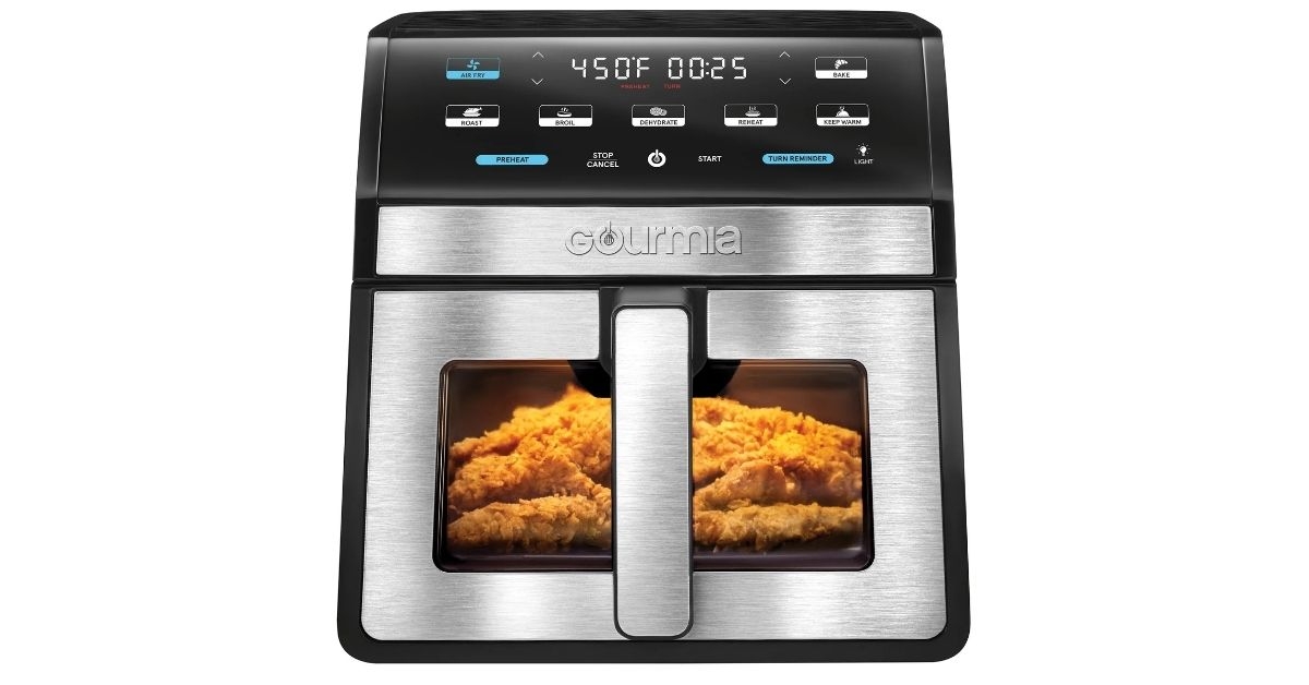 Gourmia 8-Quart Digital Air Fryer with Window & Light