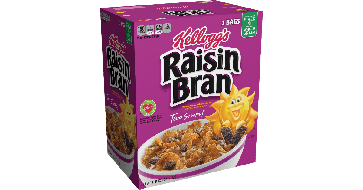 Box of Raisin bran cereal