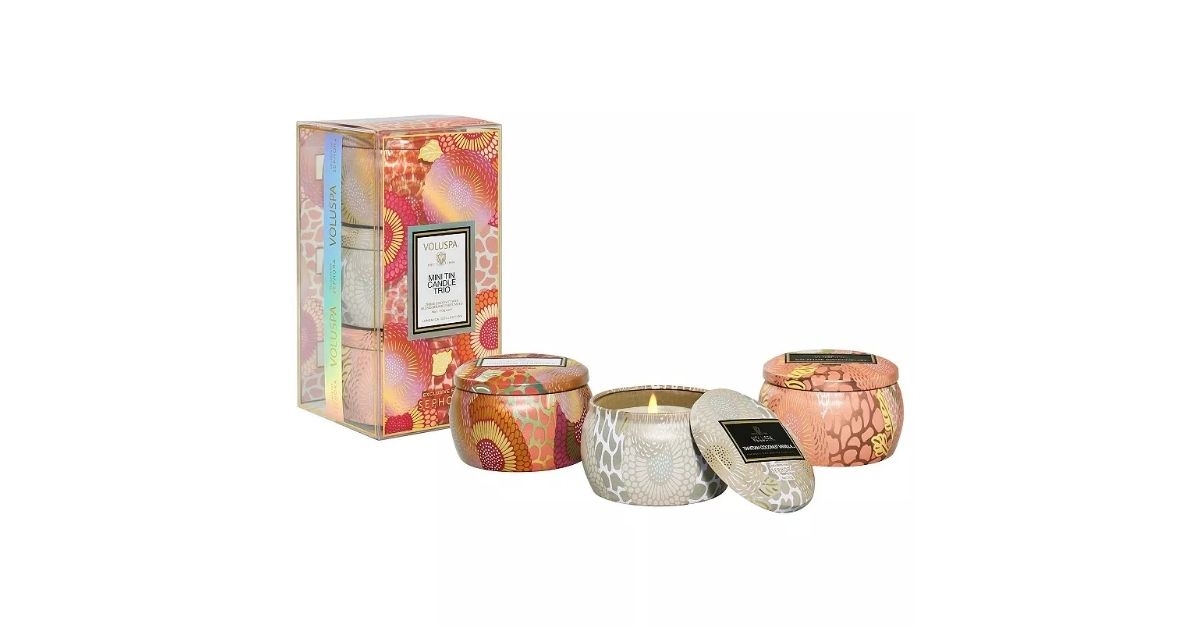 Sephora Voluspa Tropical Oasis Mini Tin Candle Trio