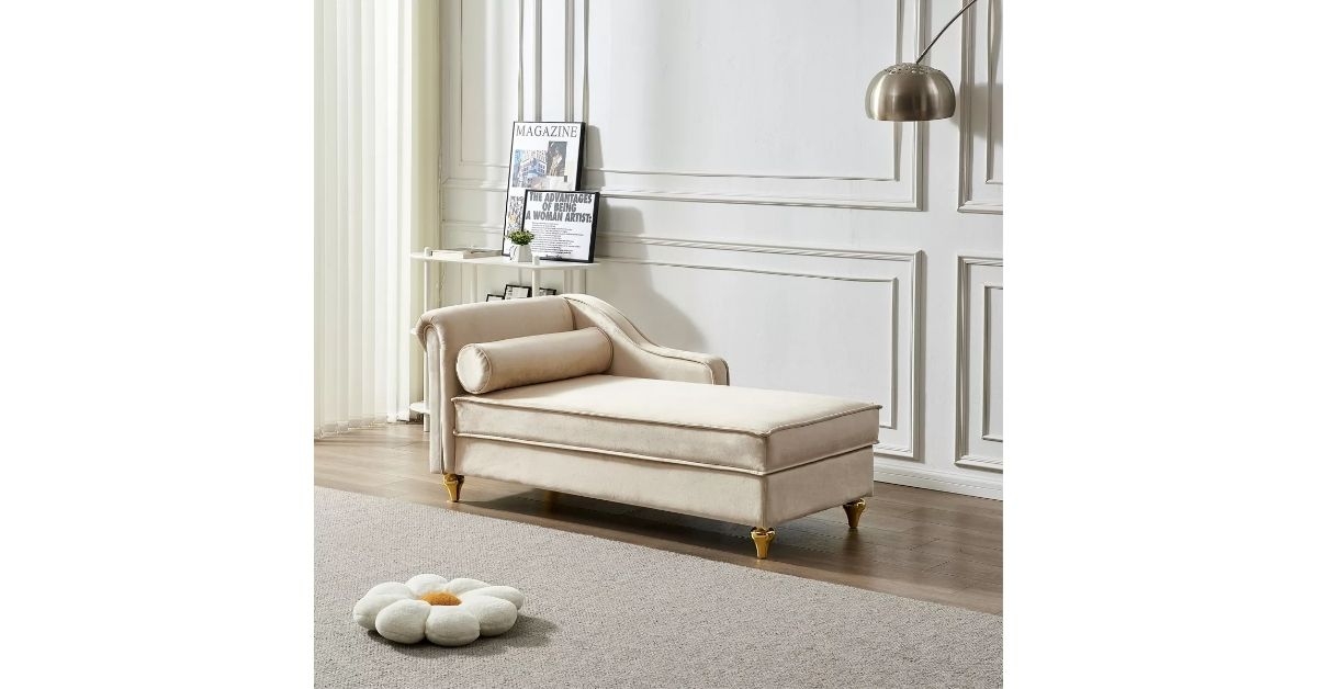 a velvet chaise lounge
