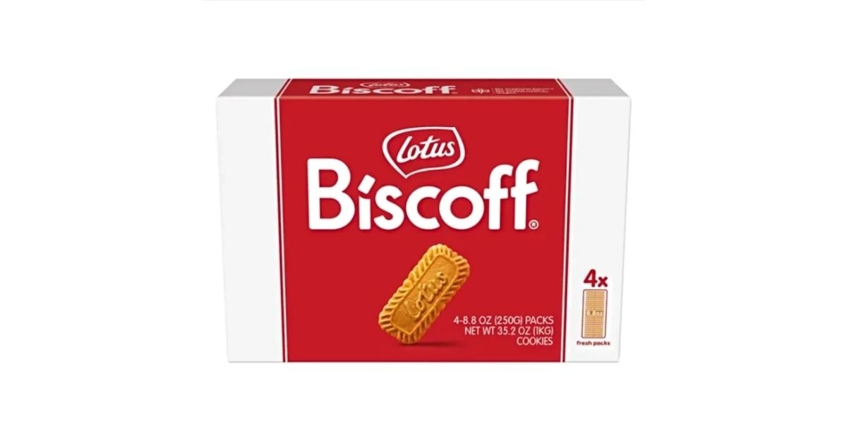A box of Lotus Biscoff Cookies