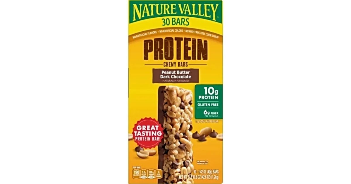 A box of Nature Valley Protein Bars