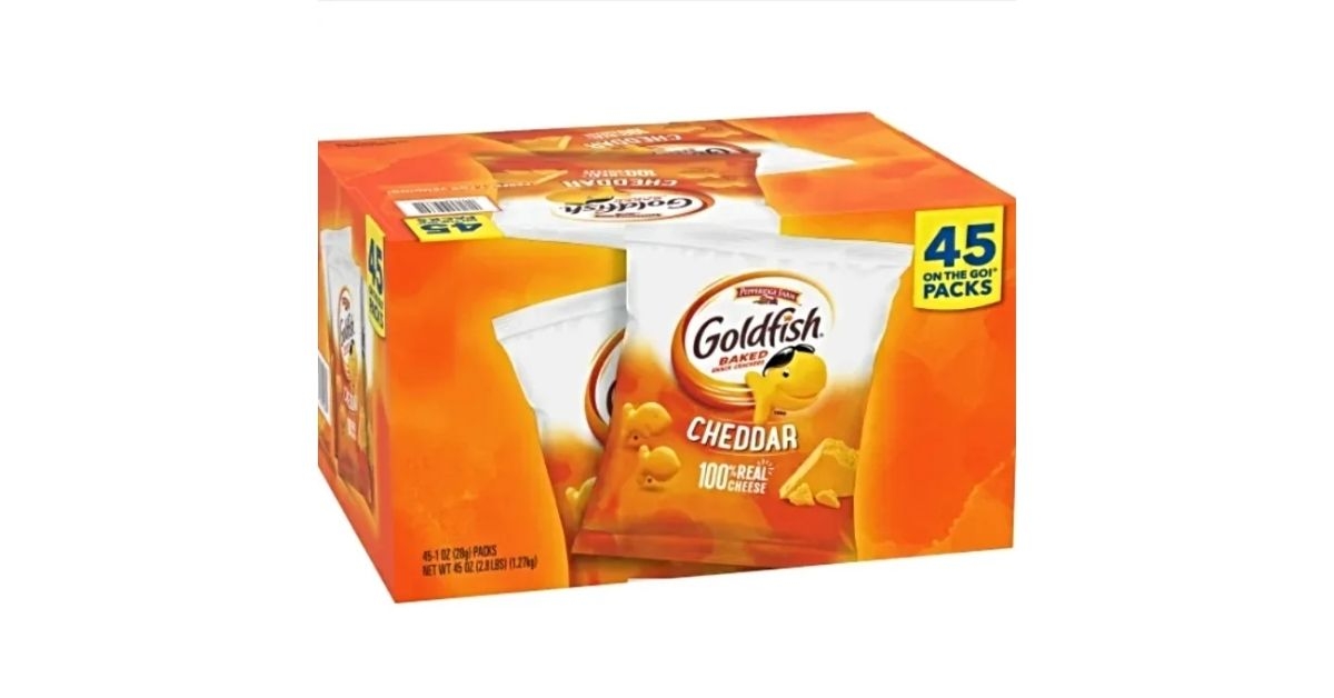 A box of Pepperidge Farm Goldfish Crackers