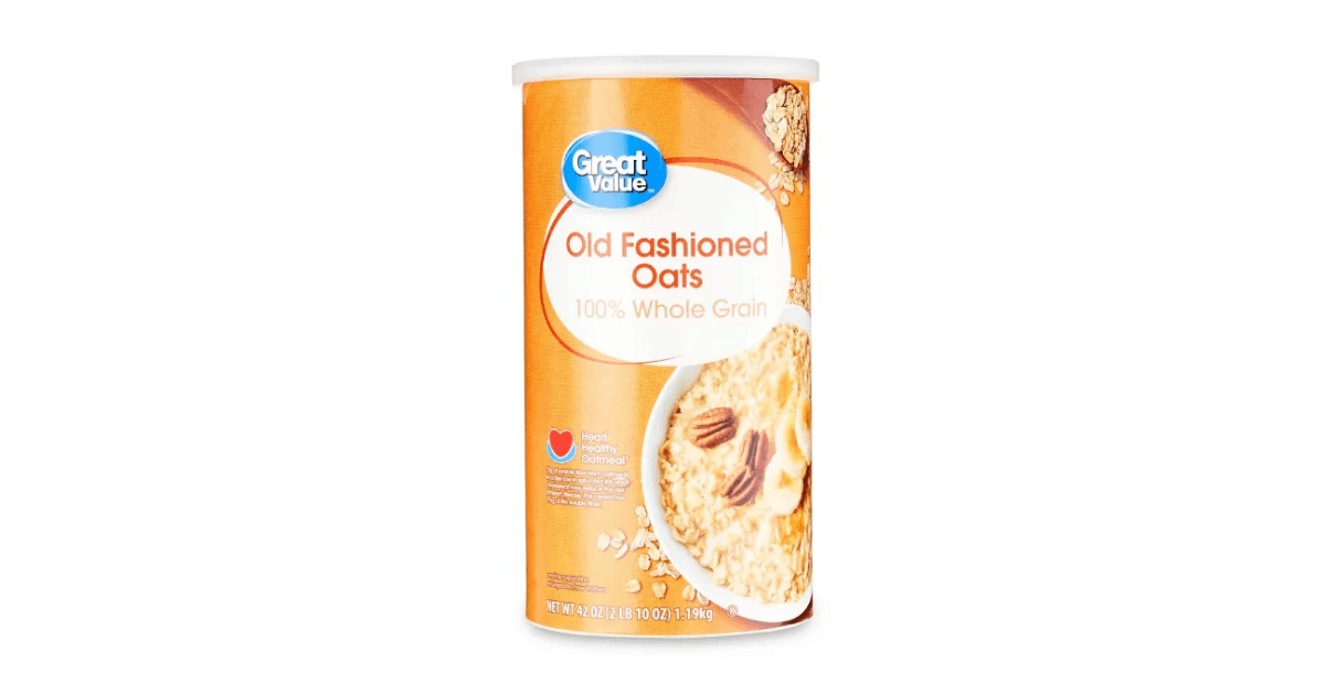 Old fashioned oats from Great Value