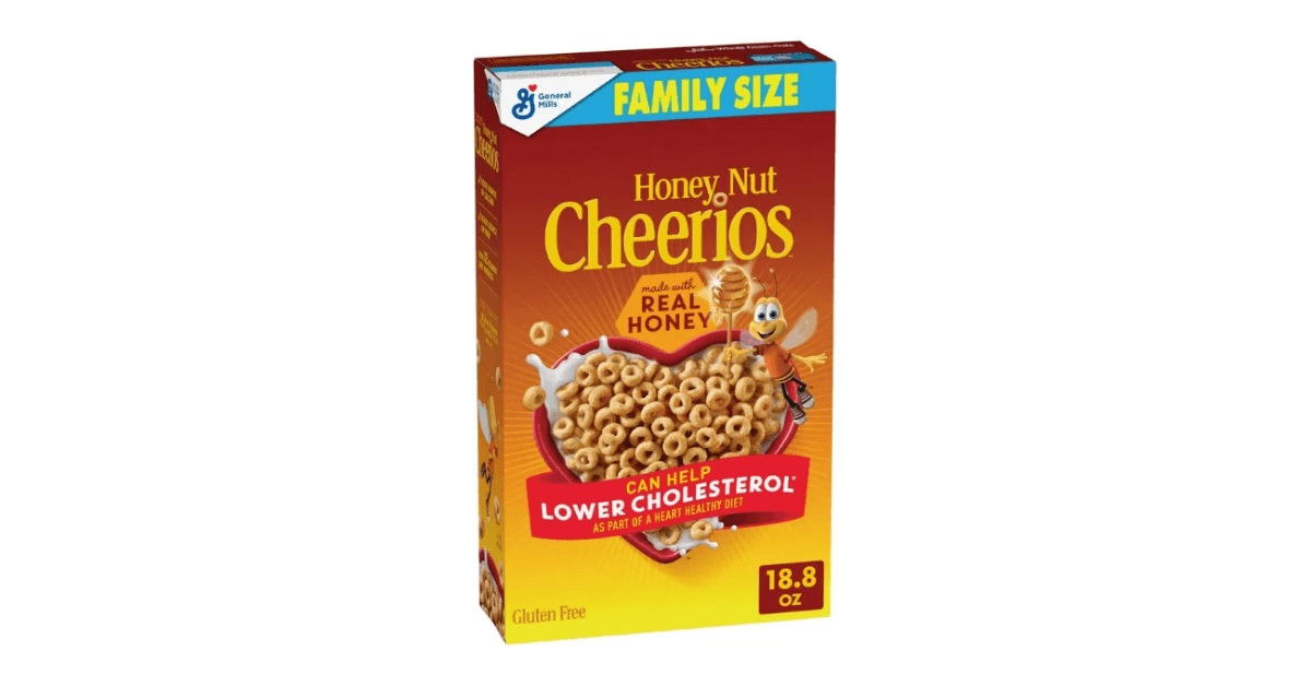 Honey Nut Cheerios box
