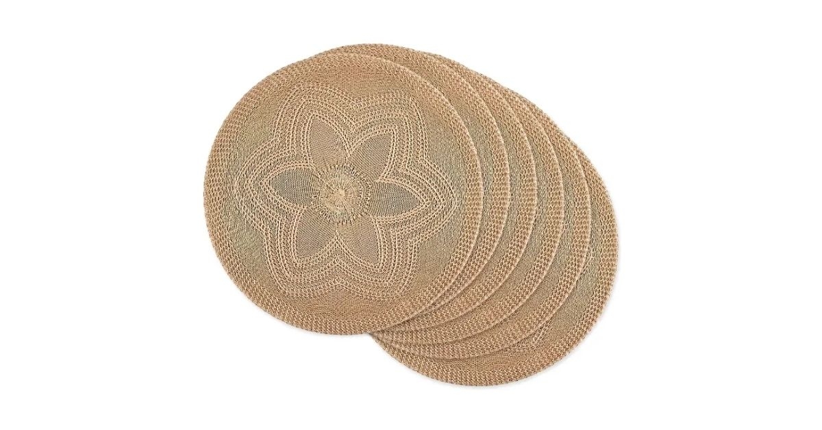 Plastic Woven Floral Placemats