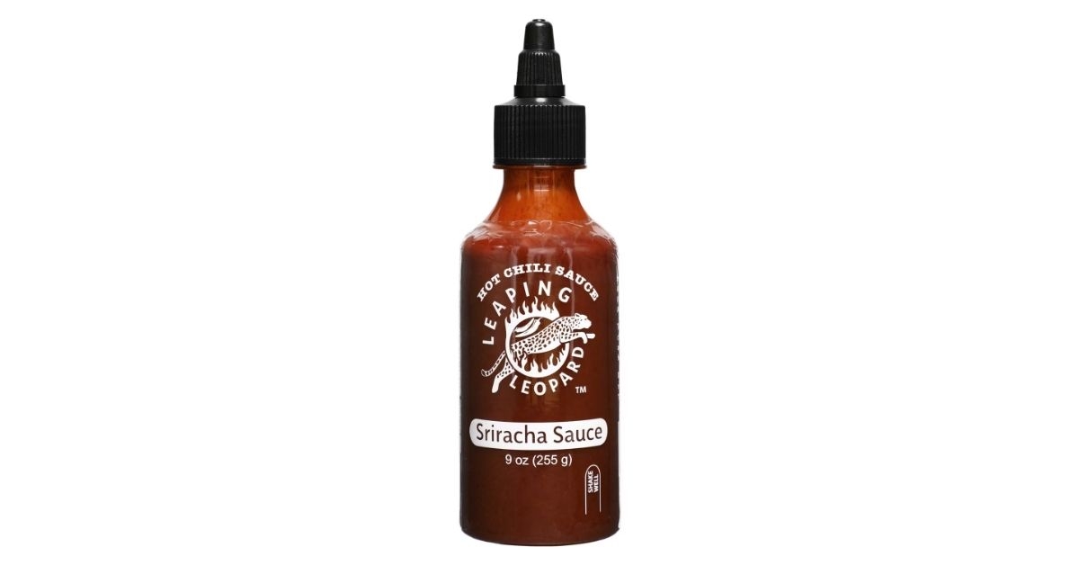 a bottle of sriracha sauce