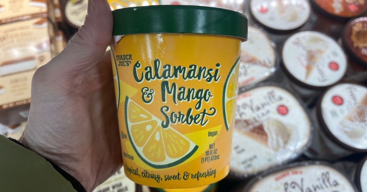 calamansi and mango sorbet