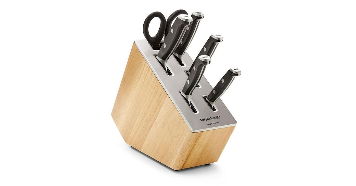 knife set with sharpin edge tech