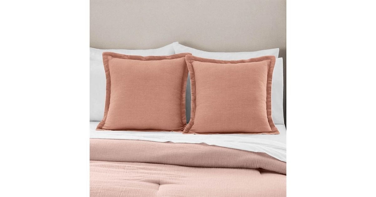reversible cotton slub pillows