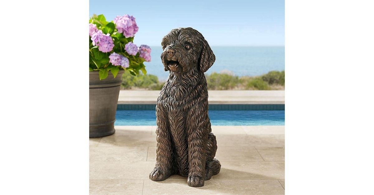 sitting doodle dog statue