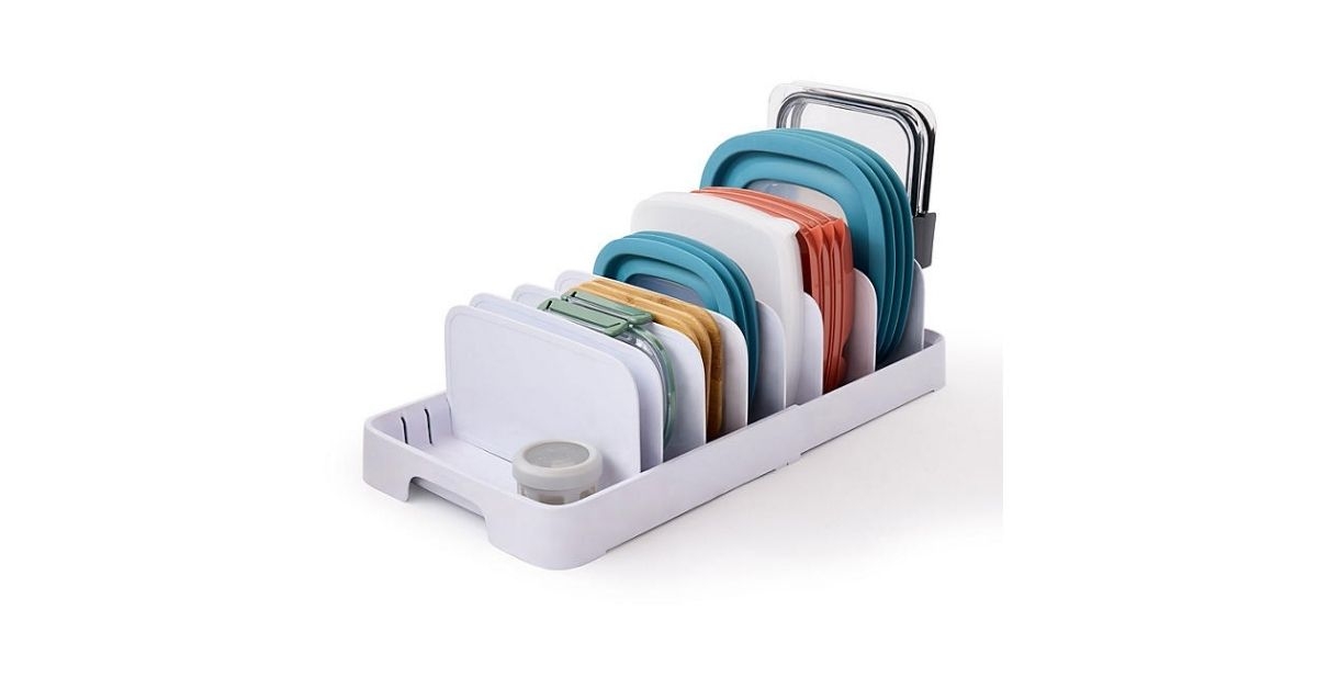 food container lid organizer