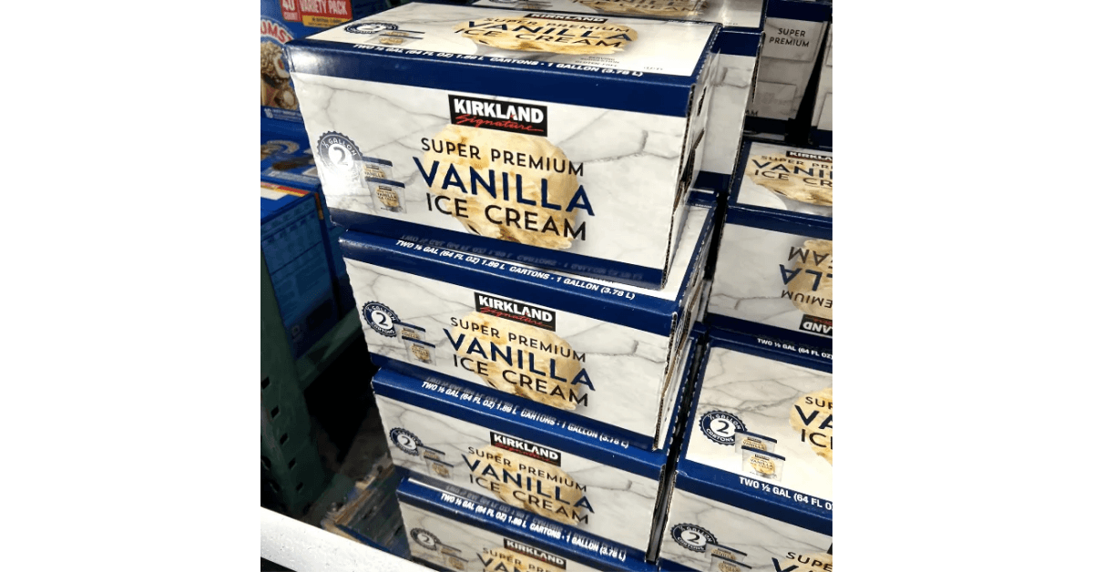 Costco Kirkland Signature Super Premium Vanilla Ice Cream