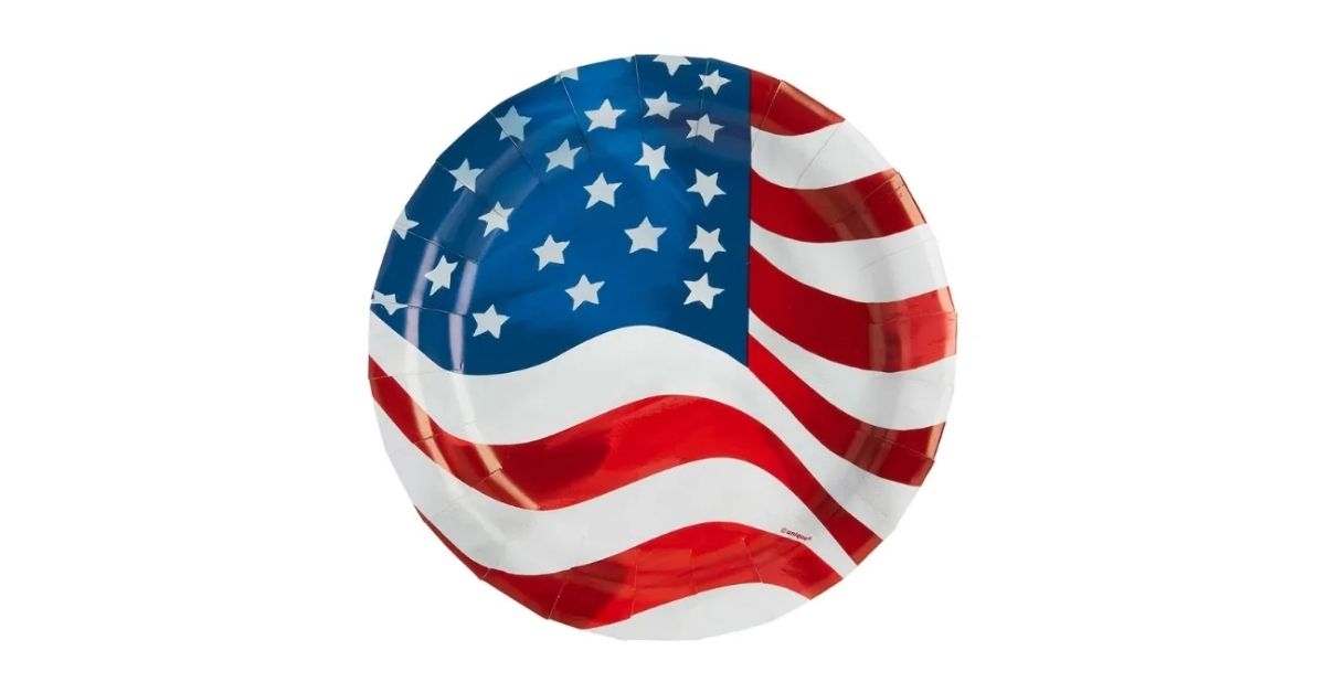 US flag plate