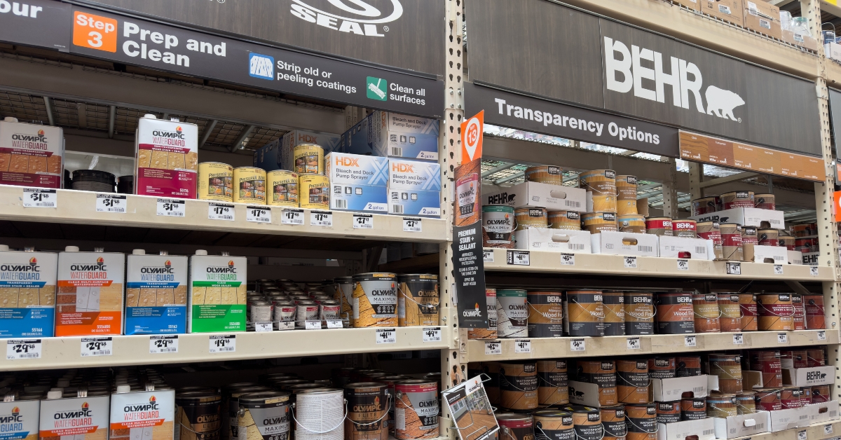 olympic and behr stain products