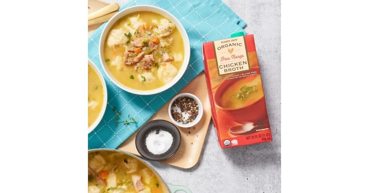 Organic free range chicken broth