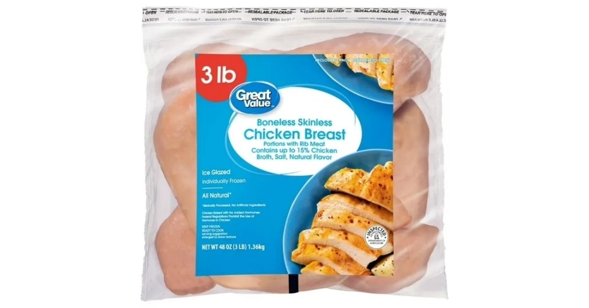 Great Value All Natural Boneless Skinless Chicken Breasts