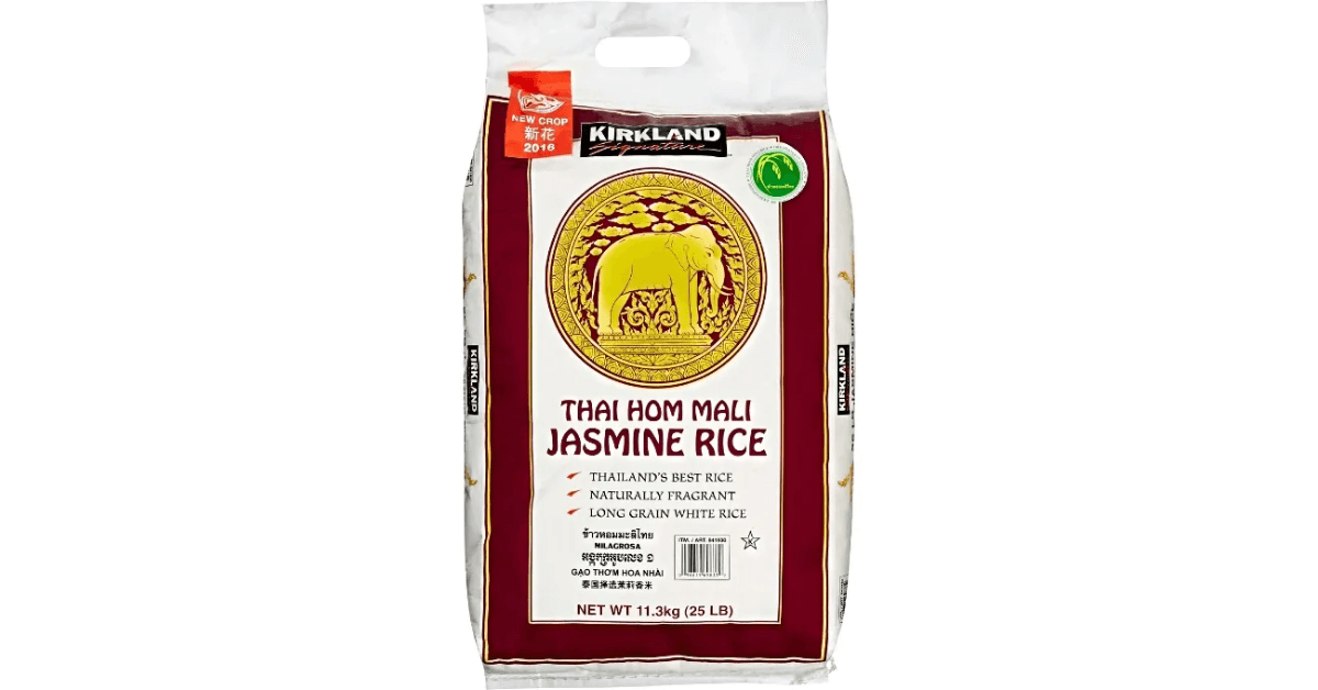 Kirkland Thai Jasmine Rice bag