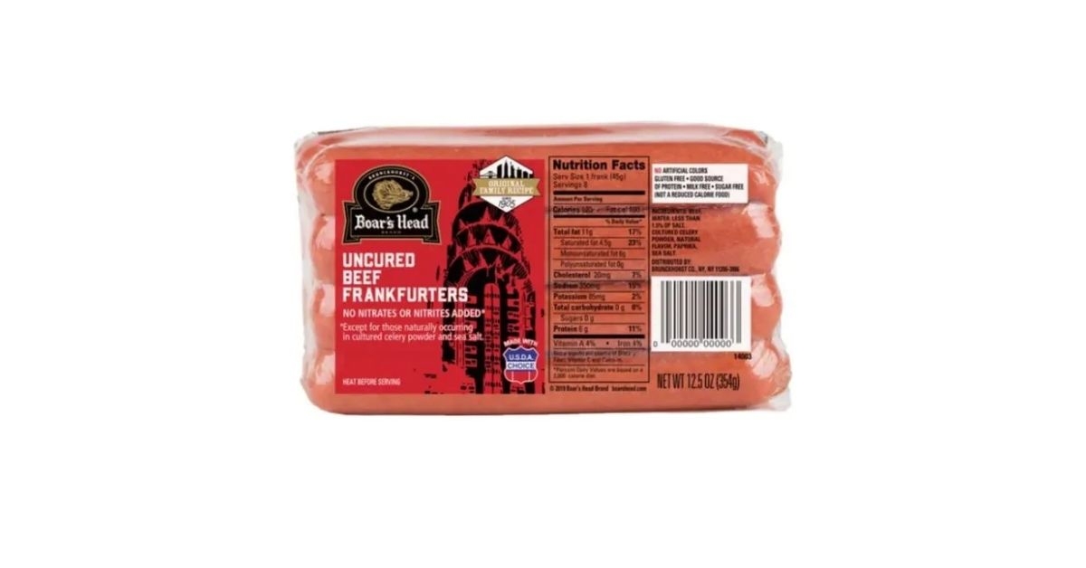 Boar's Head hotdogs
