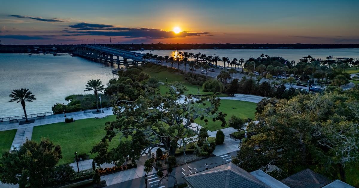 Aerial drone photo of Ormond Beach, Florida
