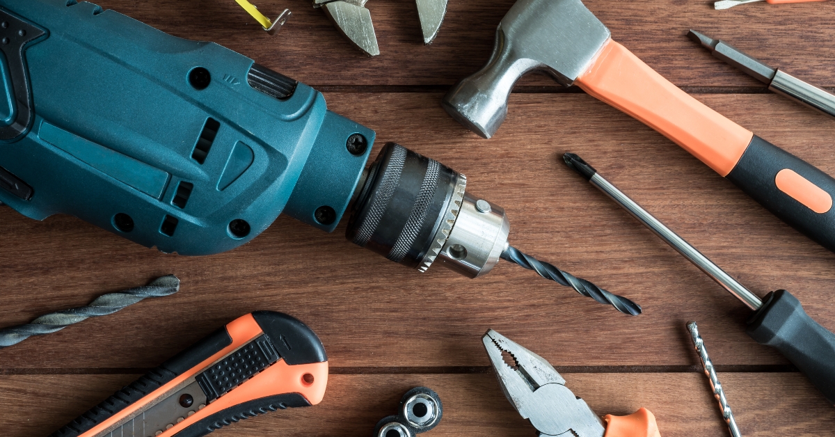 Set of work tools