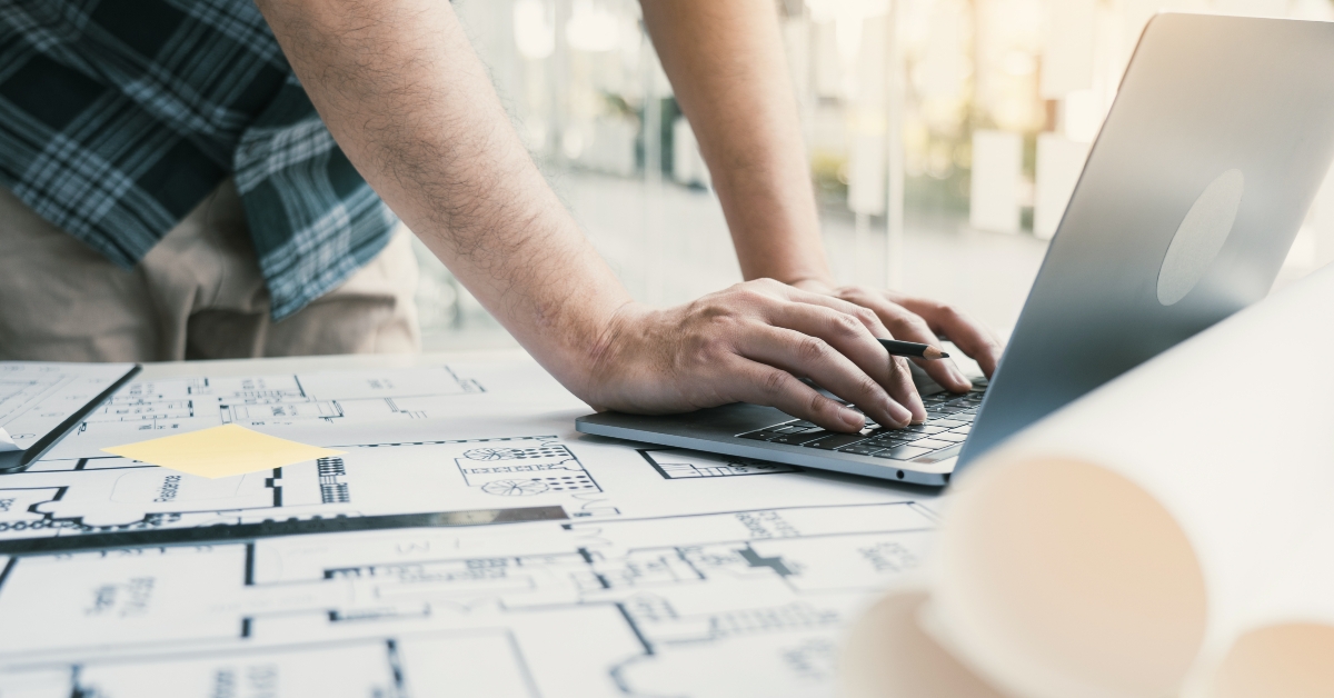 architect working new project 