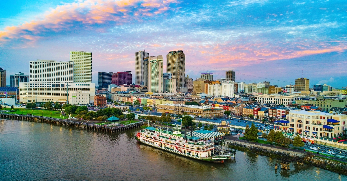 downtown skyline aerial