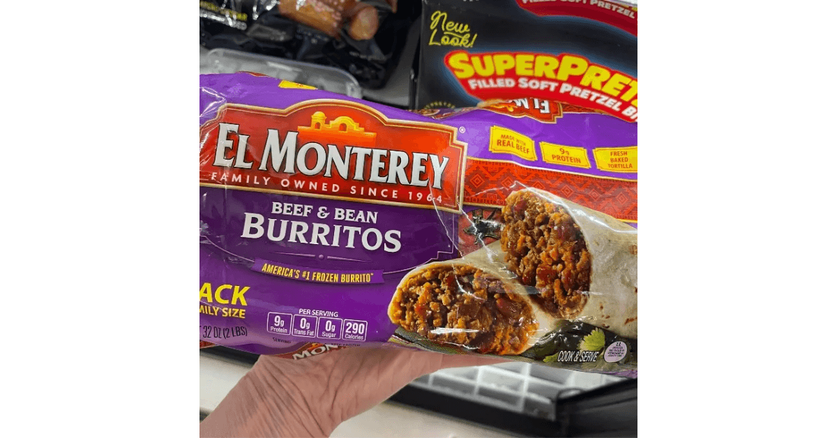 El Monterey Beef and Bean Burritos