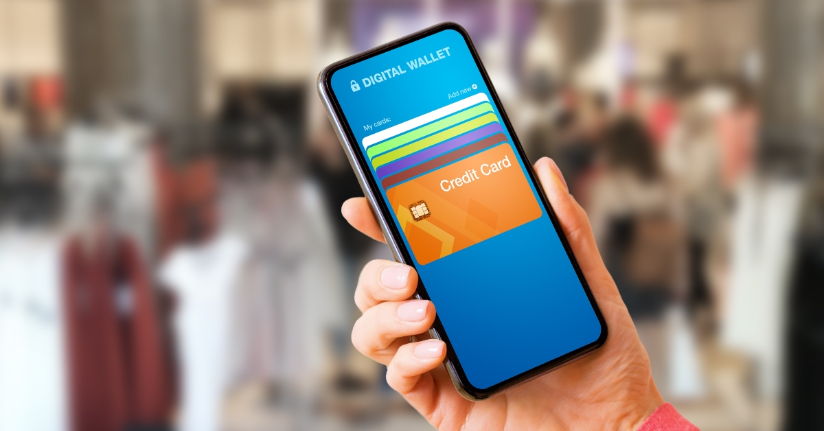 woman using digital wallet 