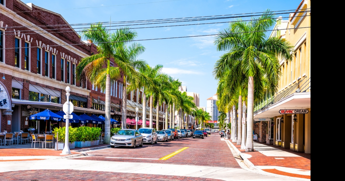 fort myers city street in florida