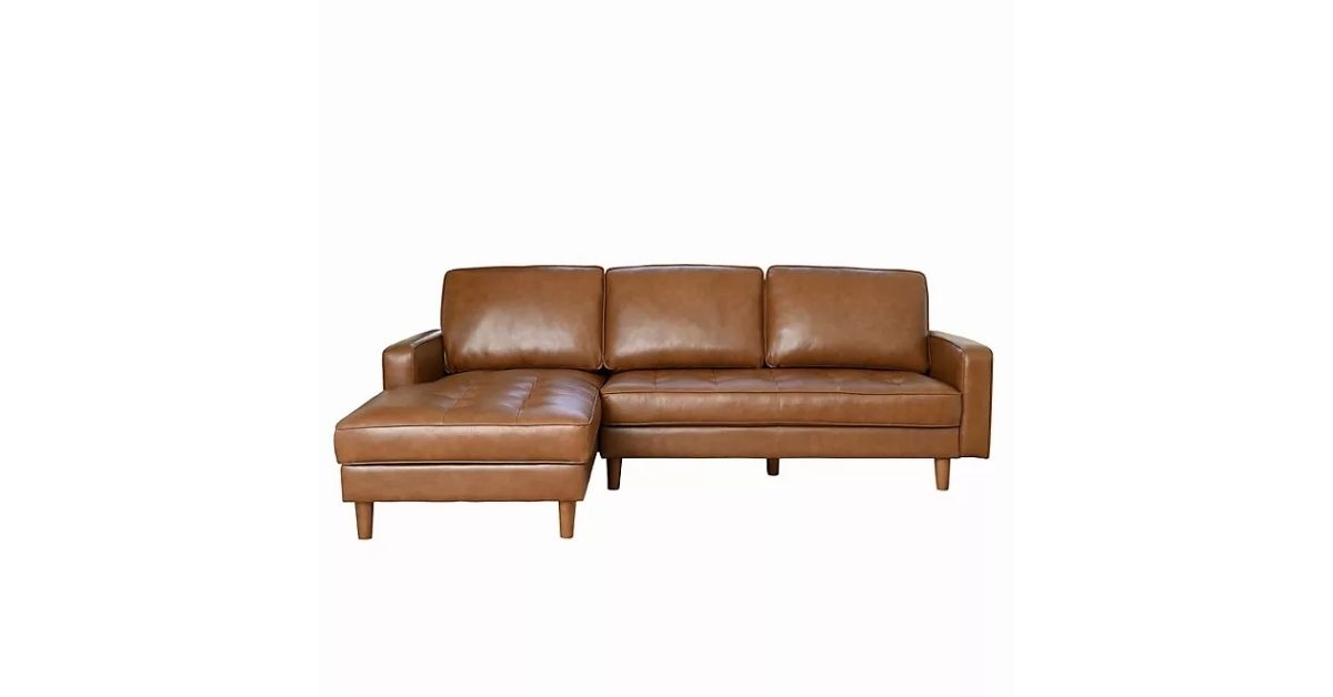 top grain leather sectional