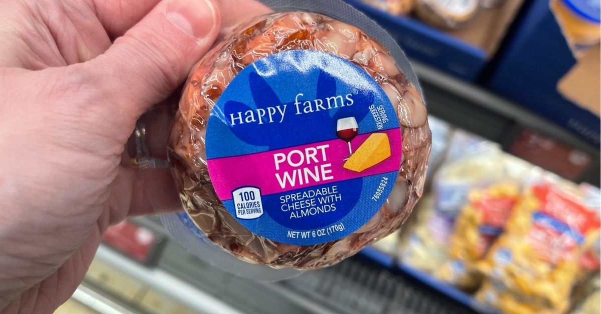 happy farms port wine cheese with almonds
