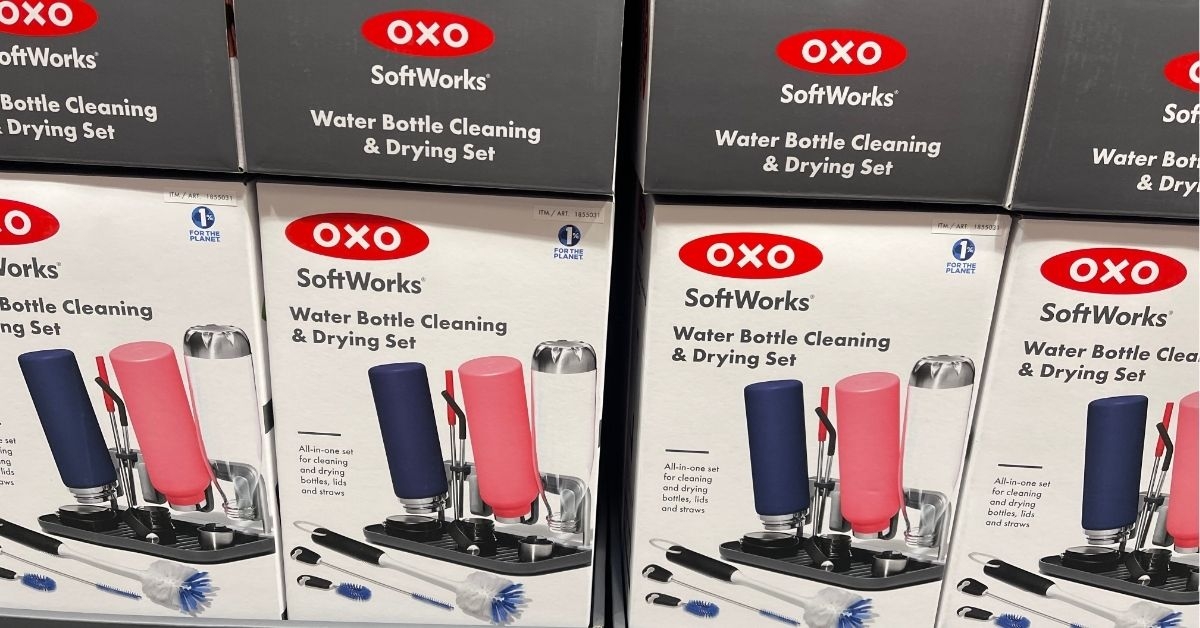 water bottle cleaning and drying set