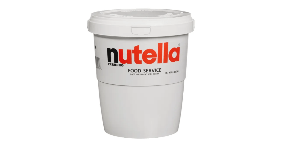 A giant tub of Nutella