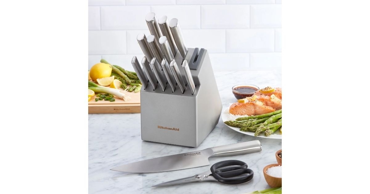KitchenAid Gourmet Forged Japanese Steel 15-piece Knife Block Set