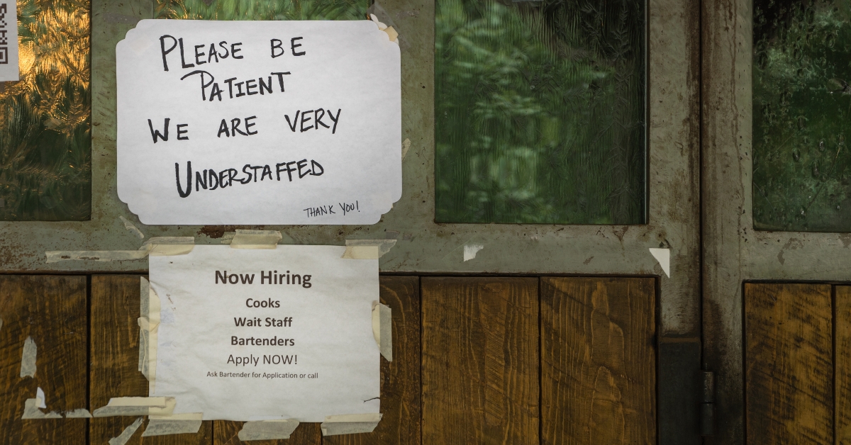 restaurant window during time of Covid