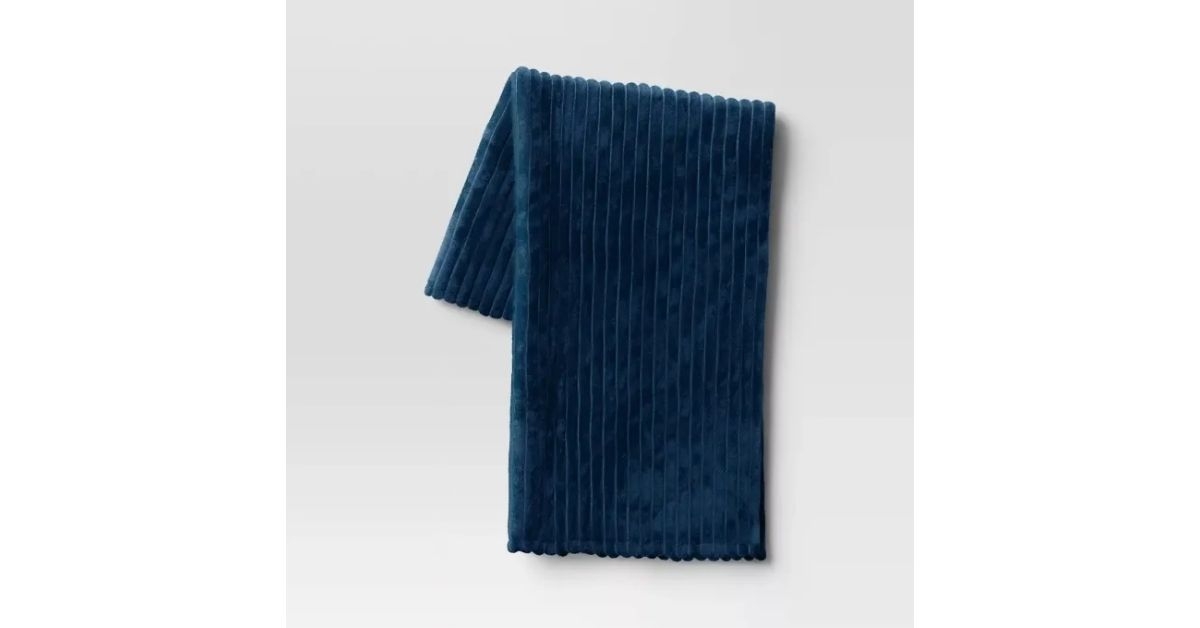 Room Essentials Channeled Plush Throw Blanket