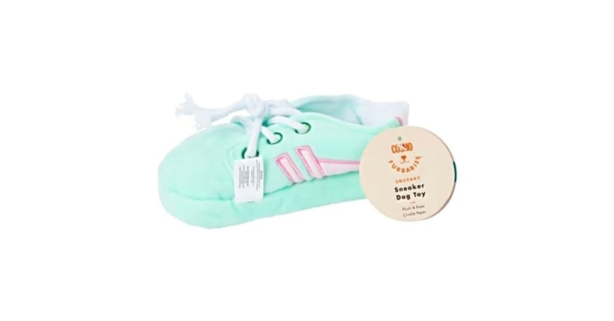 Cosmo Furbabies Sneaker Plush Dog Toy