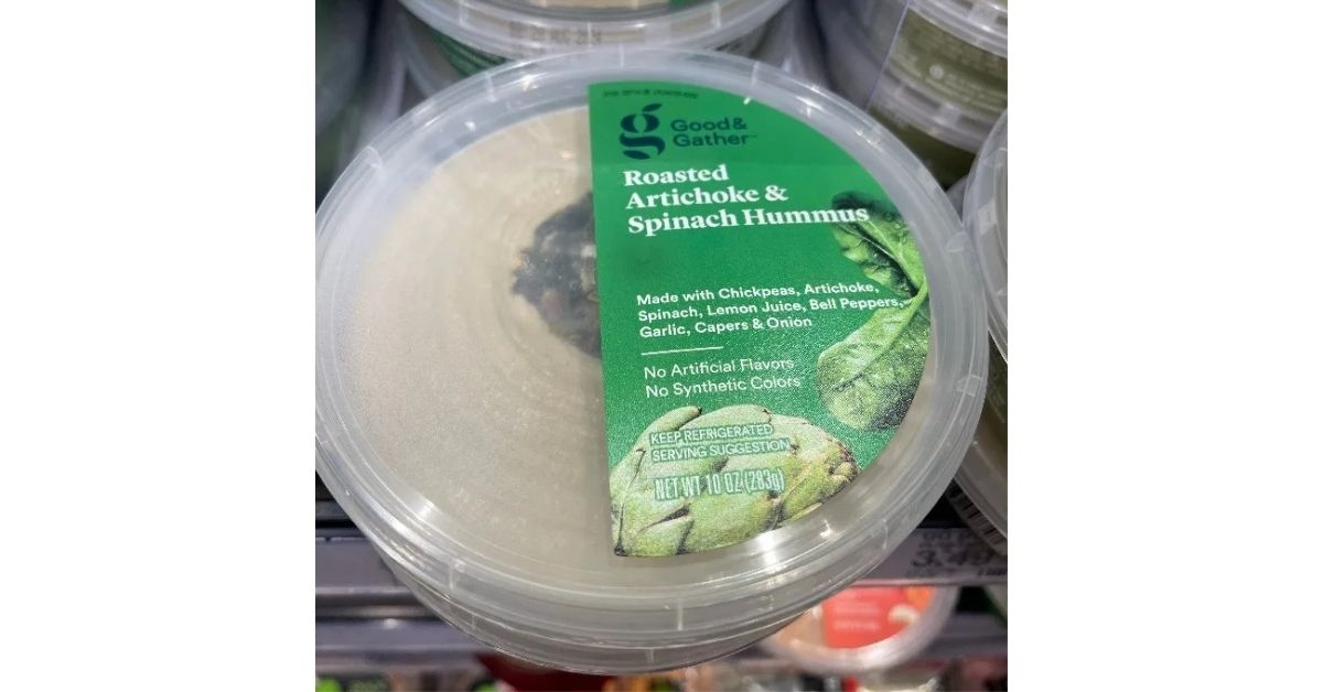 Good and Gather Roasted Artichoke and Spinach Hummus 